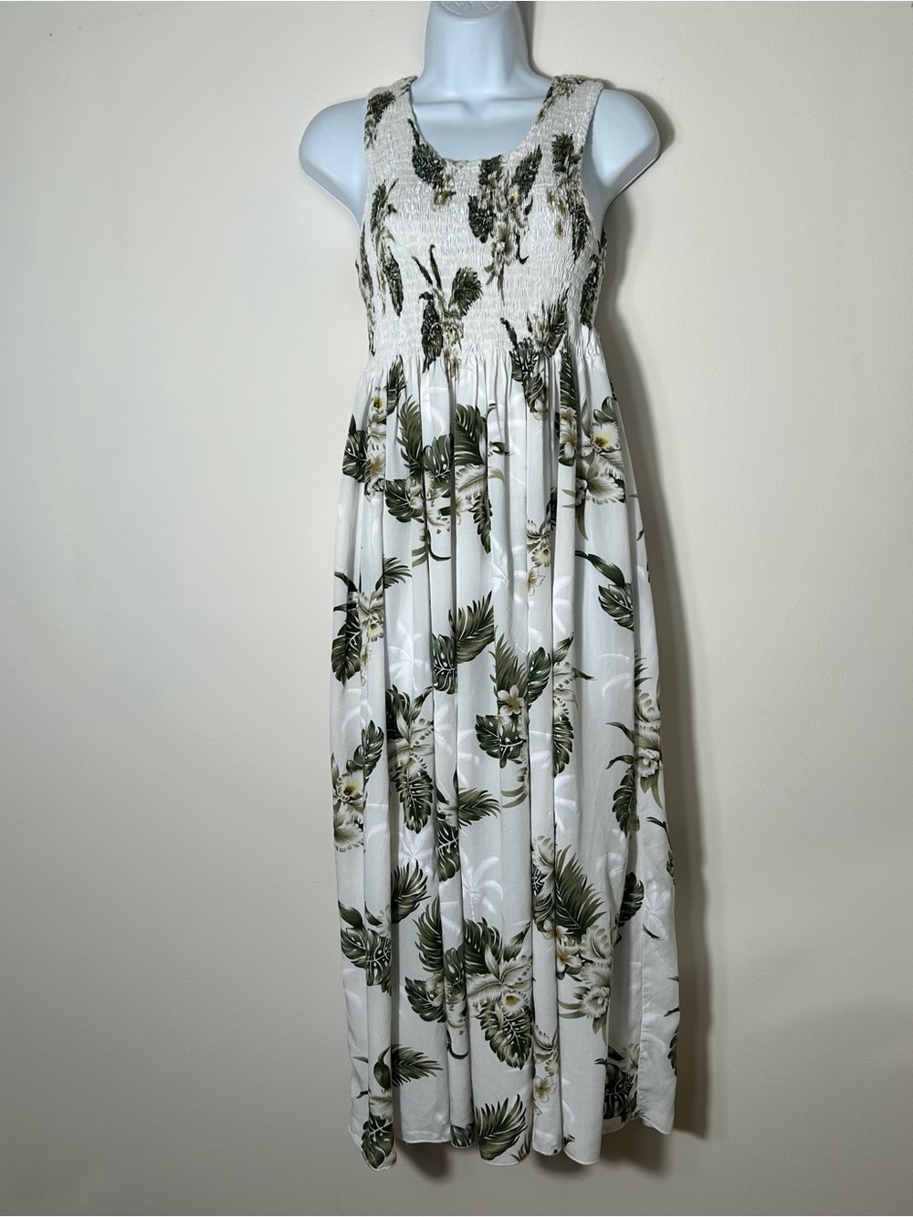 Hawaii Hangover Dress‎ Womens OS Smocked Fit Flare Floral Tropical Resort Party